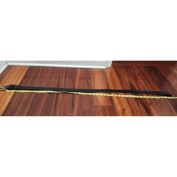 Polo Ralph Lauren Italian Leather Belt Black Silver Buckle Men’s Size 40 Classic - Picture 7 of 8